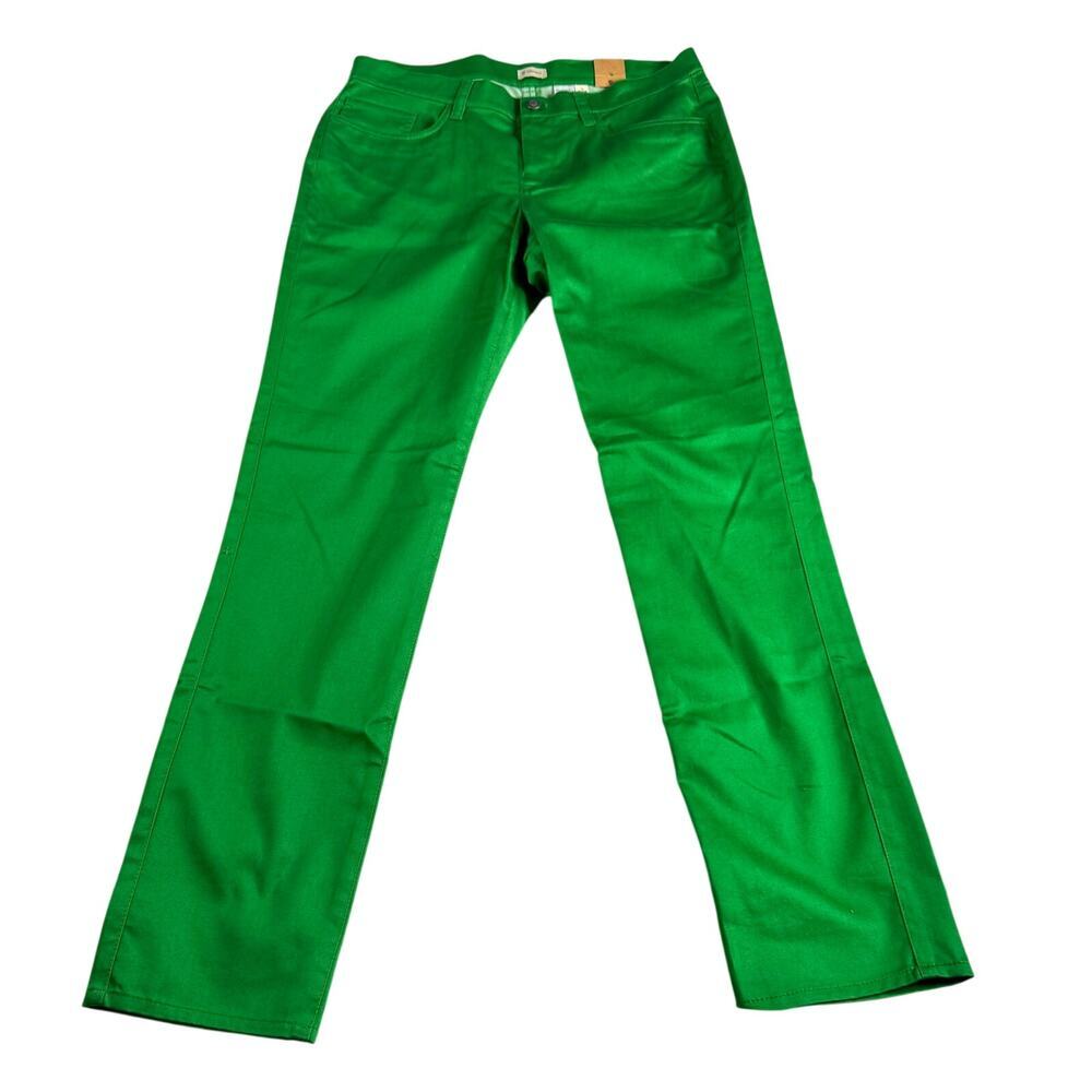 Cremieux Women's Green Skinny Pants Medium Rise Stretch Size 12 NWT